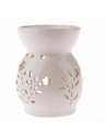 Casa de Engel Porcelanasta aromska svetilka s cvetovi, bela, 1/48
