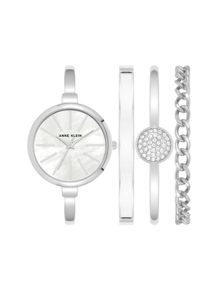Anne Klein Ženski darilni komplet ure in zapestnic Anne Klein AK/1471SVST
