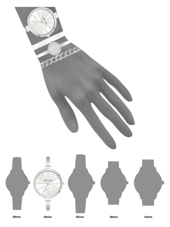 Anne Klein Ženski darilni komplet ure in zapestnic Anne Klein AK/1471SVST