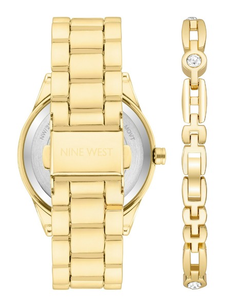 Nine West	 Ženski darilni komplet ure in zapestnice Nine West NW/2168GPST