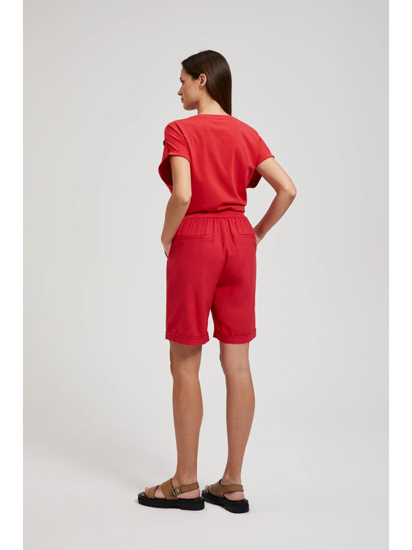Moodo Rdeče lanene kratke hlače