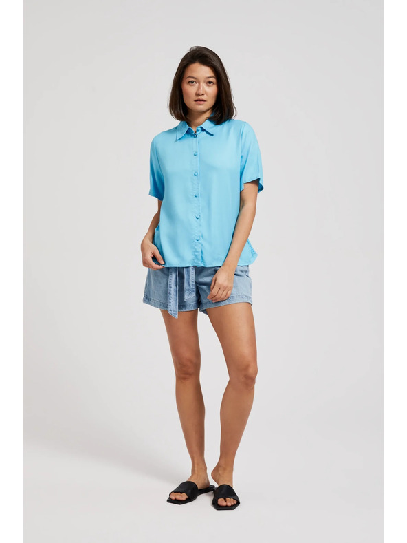 Moodo Svetlo modra srajca s kratkimi rokavi