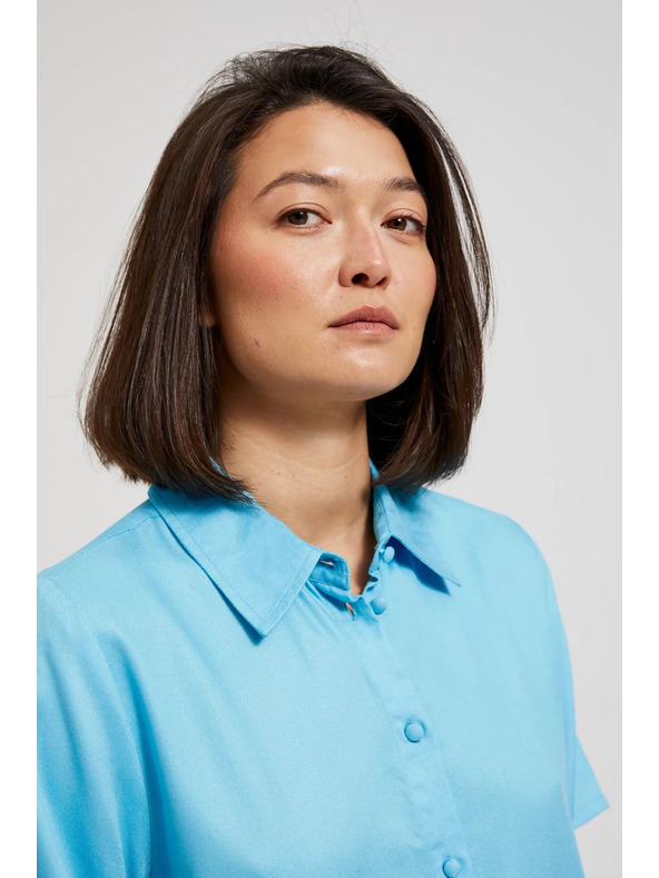 Moodo Svetlo modra srajca s kratkimi rokavi