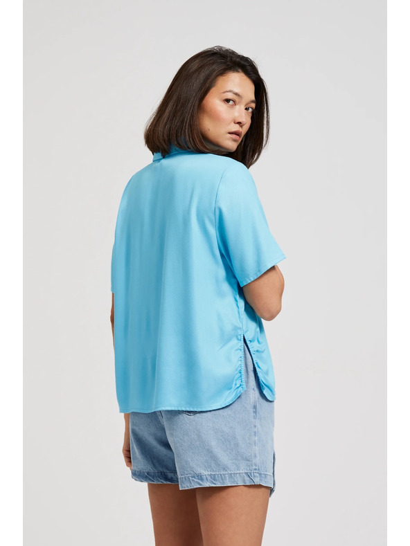 Moodo Svetlo modra srajca s kratkimi rokavi