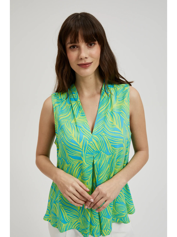 Moodo Zelen top brez rokavov