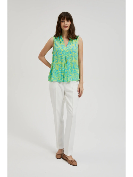 Moodo Zelen top brez rokavov