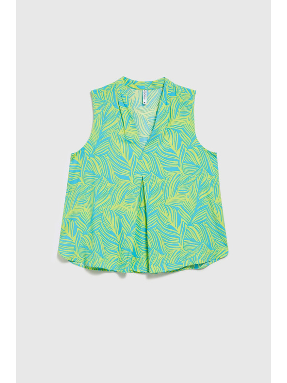 Moodo Zelen top brez rokavov