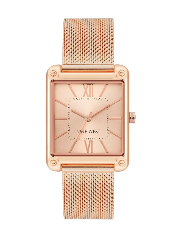 Nine West	 Nine West ženske ročne ure pravokotne oblike NW/2090RGRG