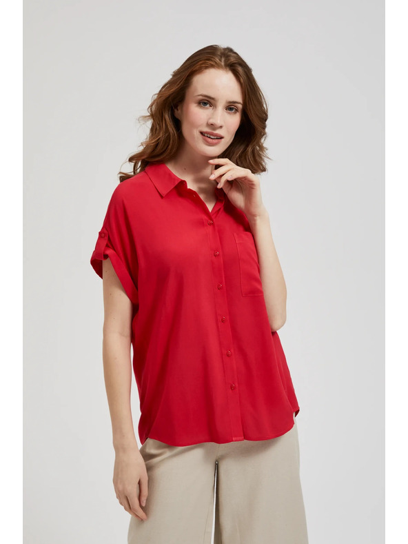 Moodo Rdeča srajca s kratkimi rokavi