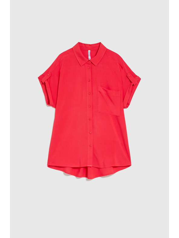 Moodo Rdeča srajca s kratkimi rokavi