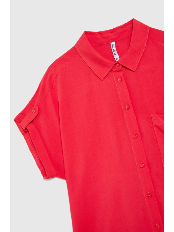 Moodo Rdeča srajca s kratkimi rokavi