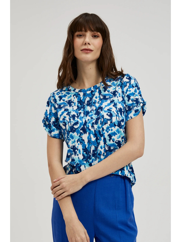 Moodo Modra vzorasta bluza