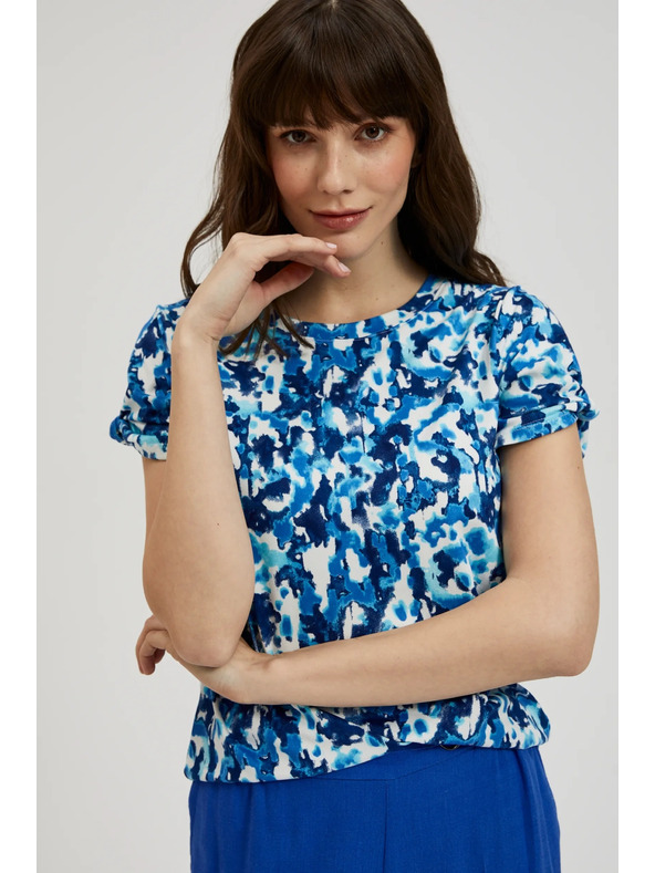 Moodo Modra vzorasta bluza