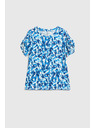 Moodo Modra vzorasta bluza