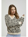 Moodo Vzorasta jopica z V-izrezom