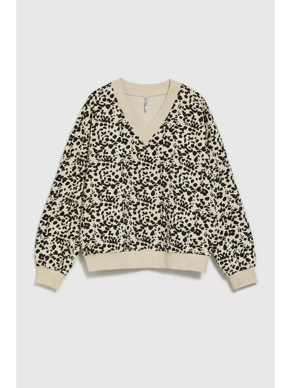 Moodo Vzorasta jopica z V-izrezom