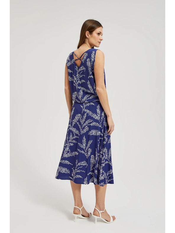 Moodo Modro vzorasto ohlapno krilo