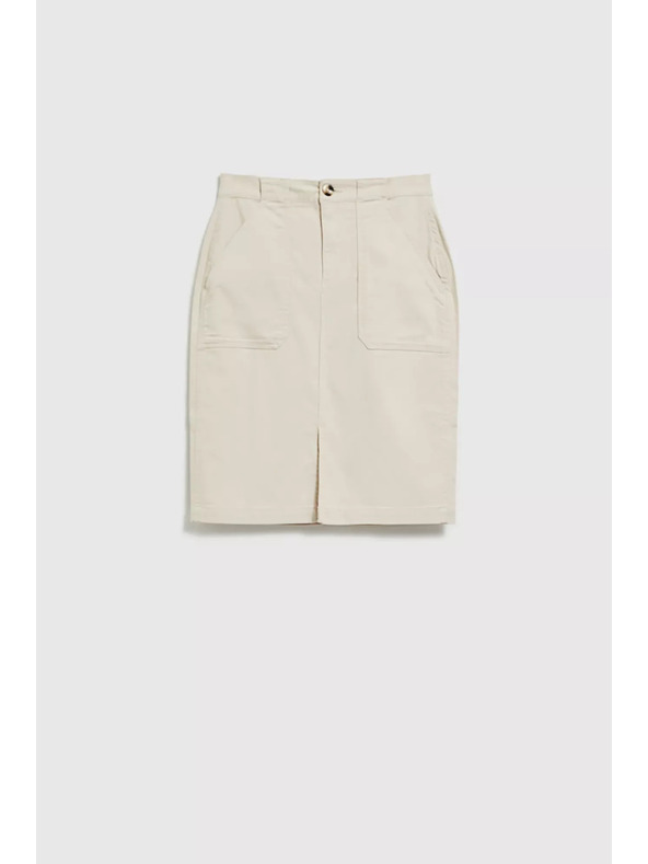 Moodo Bež krilo z razporkom