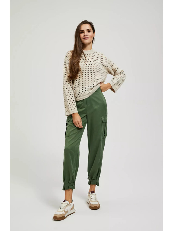 Moodo Kremast luknjičast pulover