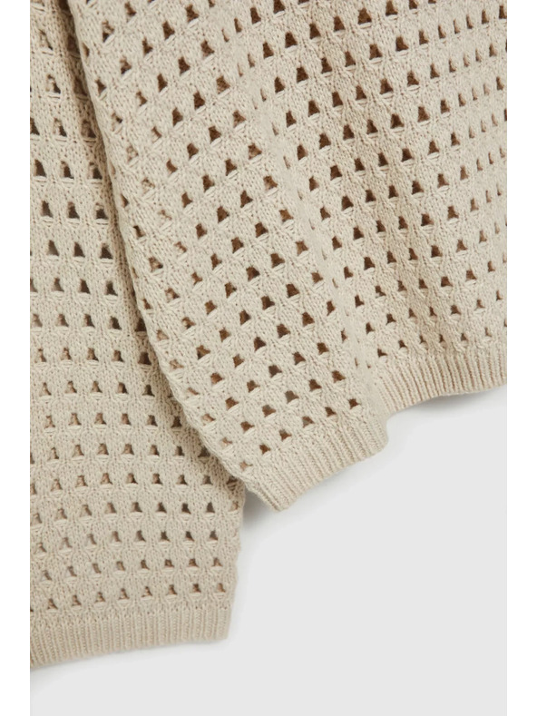 Moodo Kremast luknjičast pulover