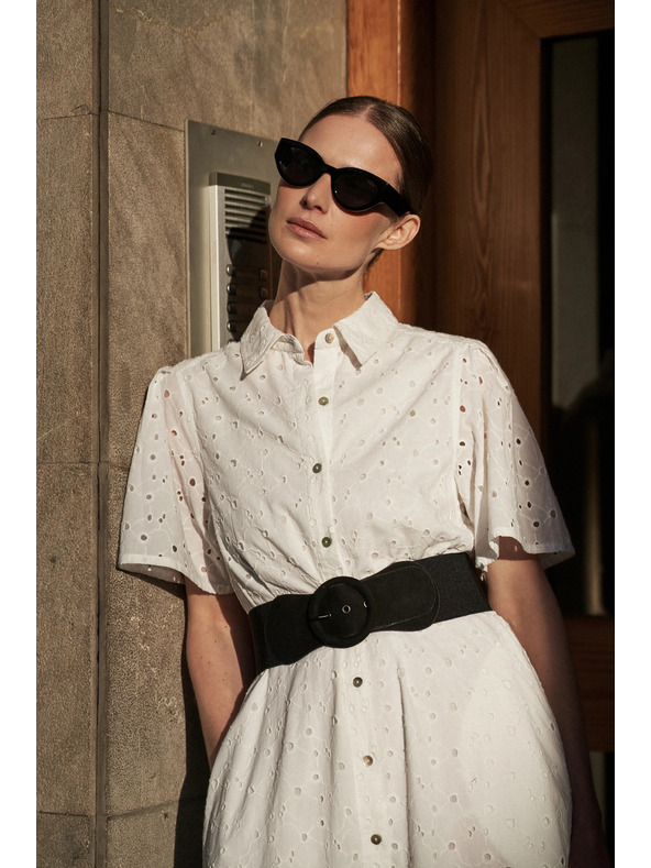 Moodo Bele madeira obleke