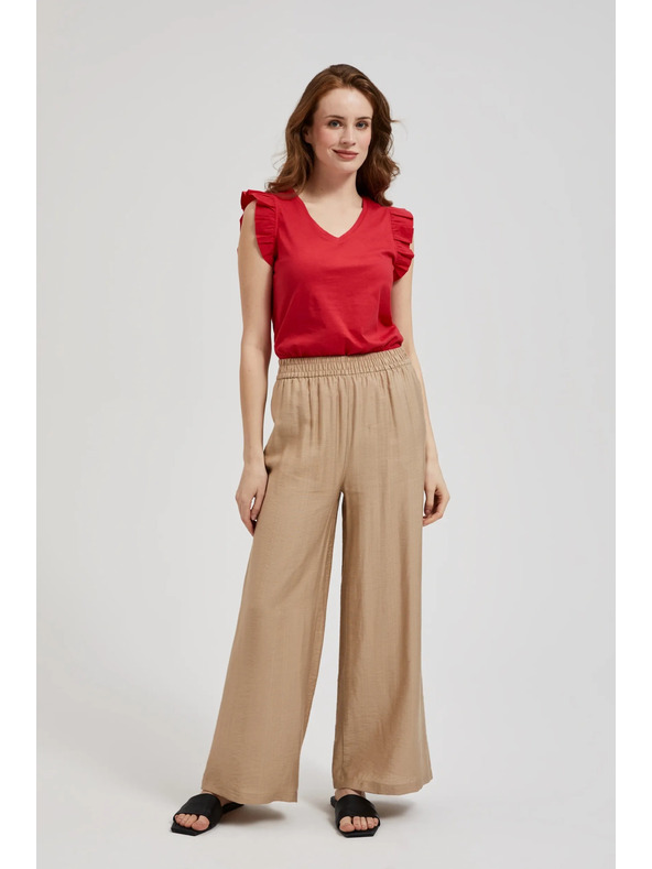 Moodo Rdeč top z volani