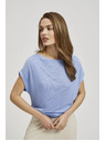 Moodo Svetlo moder ohlapni top
