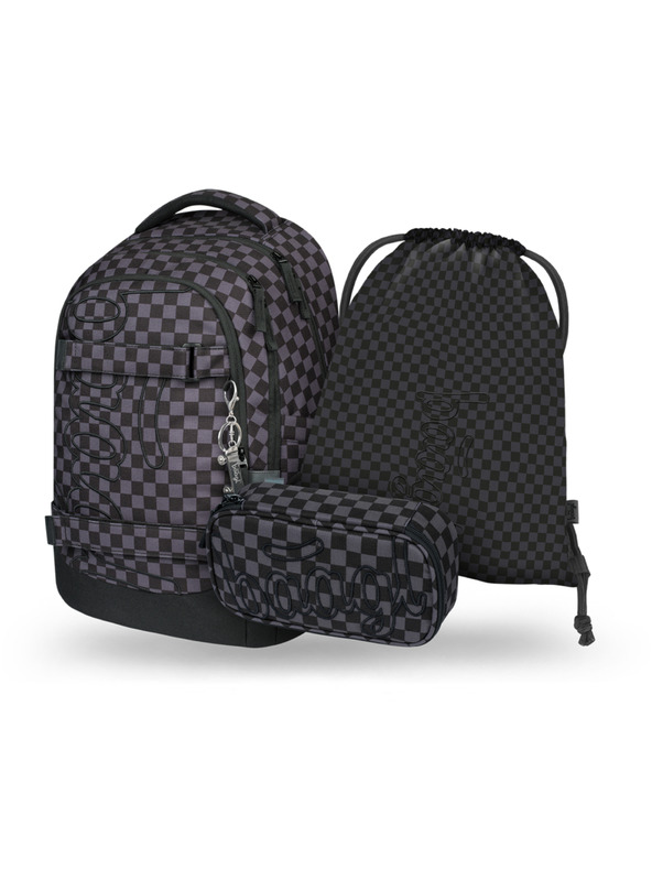 BAAGL  BAAGL SET 3 Skate max SKA siva: nahrbtnik, peresnica, vrečka