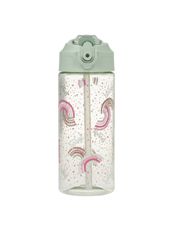 BAAGL  BAAGL Tritanska steklenica za pijačo z slamico Mavrica 500 ml