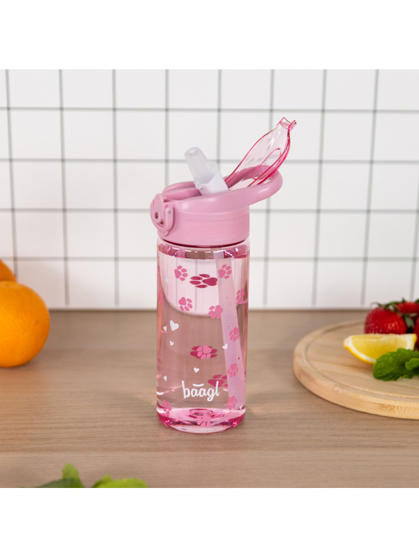 BAAGL  BAAGL Tritanska steklenica za pitje z slamico Tačke 500 ml