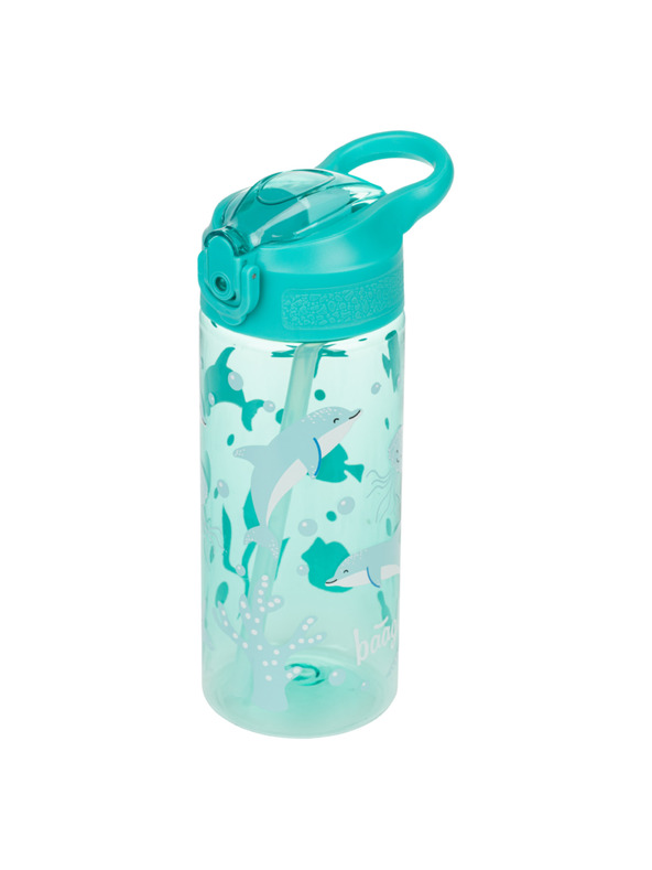 BAAGL  BAAGL Tritanska steklenica za pitje z slamico Delfin 500 ml