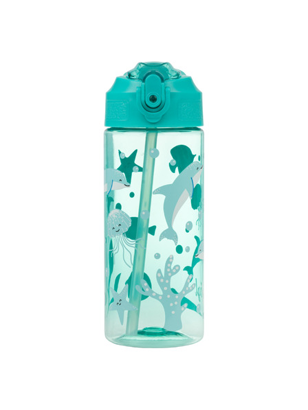 BAAGL  BAAGL Tritanska steklenica za pitje z slamico Delfin 500 ml