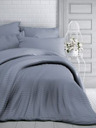 Kvalitex Saténové posteľné obliečky so vzorom prúžkov 140x200, 70x90cm tmavosivé Kvalitex