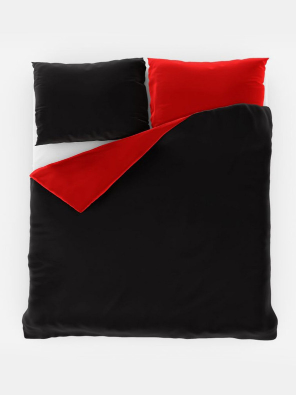 Kvalitex Svileni podaljšani posteljni komplet LUXURY COLLECTION 140x220, 70x90cm rdeča / črna