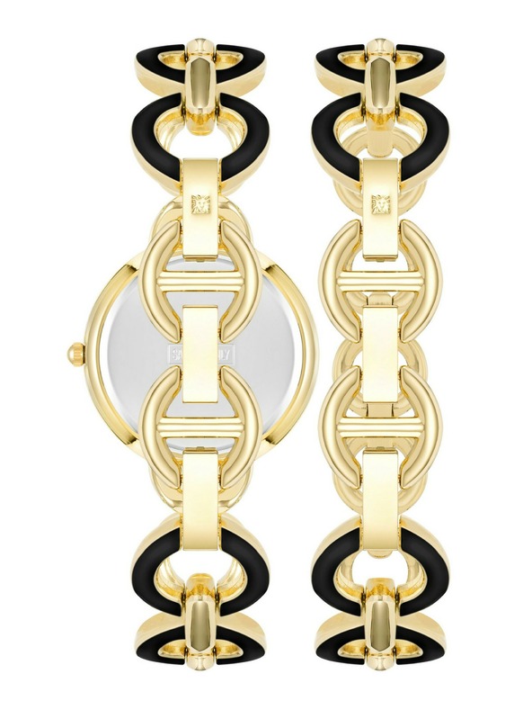 Anne Klein Darilni komplet ure in zapestnice Anne Klein AK/4066BKST