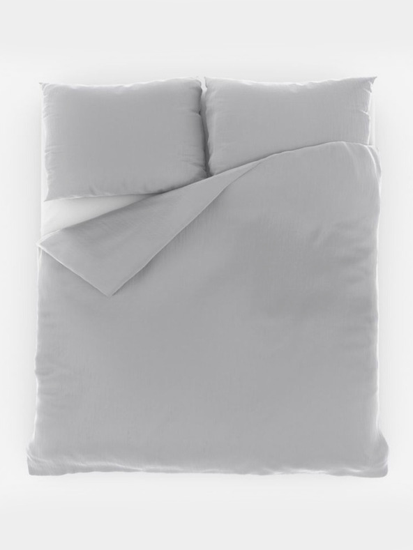 Kvalitex Francosko muslinasto posteljno perilo 240x220, 70x90cm svetlo sivo Kvalitex