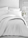 Kvalitex Satenasto posteljno perilo s črtami 140x200, 70x90cm BELO