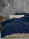 Kvalitex Muslinska posteljnina 140x200, 70x90cm temno modra Kvalitex