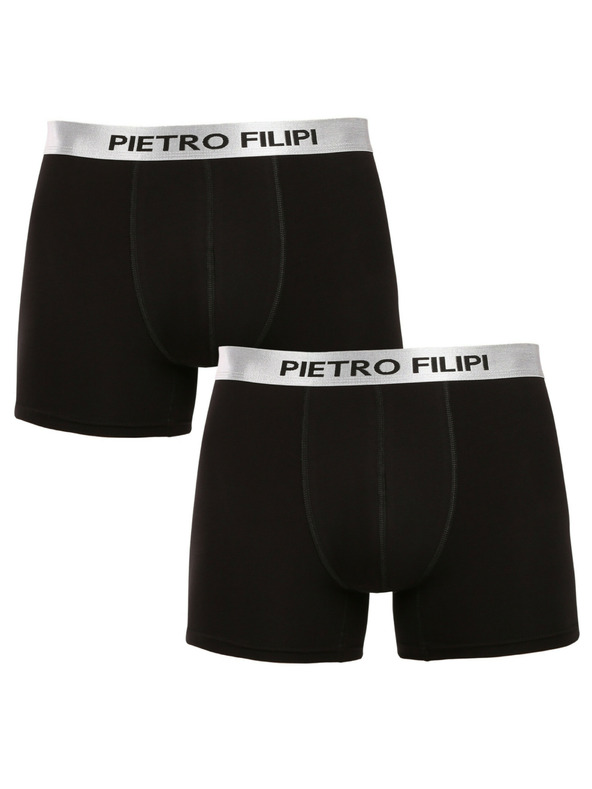 Pietro Filipi Komplet dveh - moške boksarice Pietro Filipi črne Metalic silver