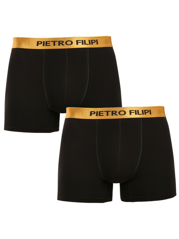 Pietro Filipi Komplet dveh - moške boksarice Pietro Filipi črne Metalic gold