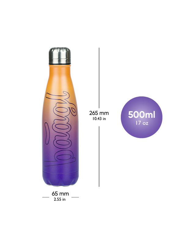 BAAGL  BAAGL Termovka s kovinskim pokrovom Gradient rumeno-vijolična, 500 ml