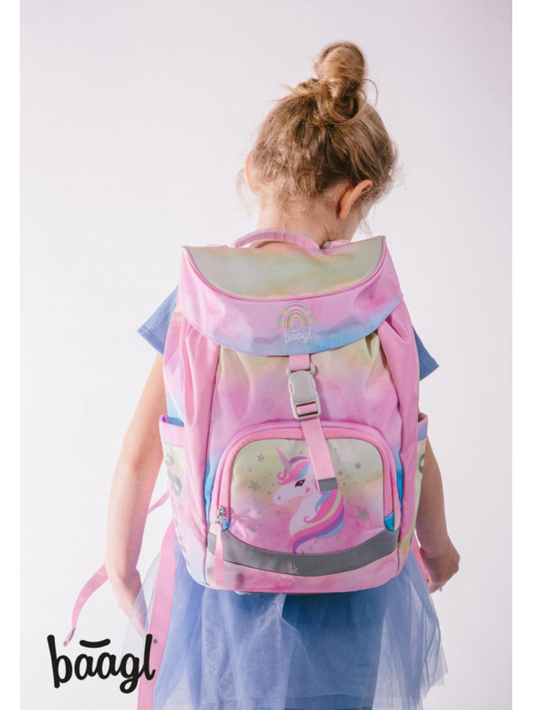 BAAGL  BAAGL Šolski nahrbtnik Airy Rainbow Samorog
