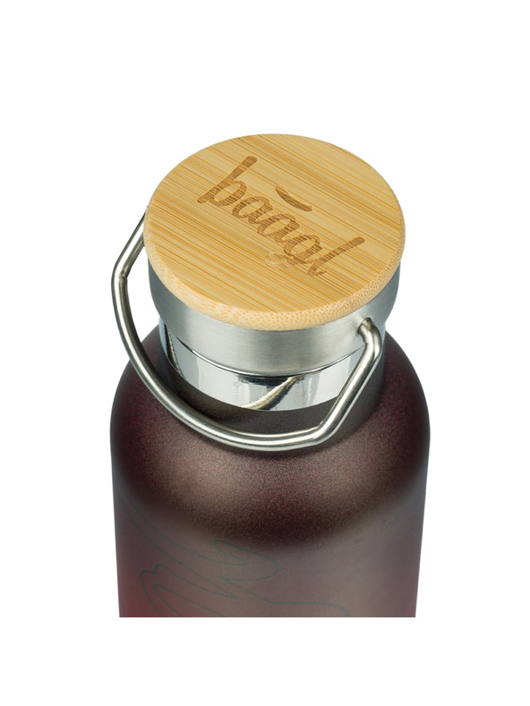 BAAGL  BAAGL Termovka z bambusovim pokrovom Gradient rdeče-črna, 500 ml