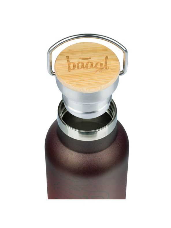 BAAGL  BAAGL Termovka z bambusovim pokrovom Gradient rdeče-črna, 500 ml