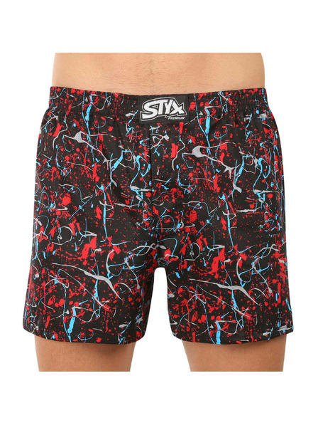 Styx Komplet treh - moške spodnje hlače Styx premium art klasični gumijasti pas