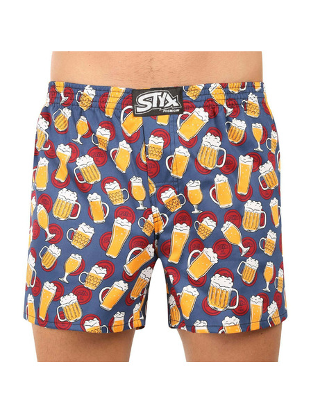 Styx Moške spodnje hlače Styx premium art klasični gumijasti pas pivo