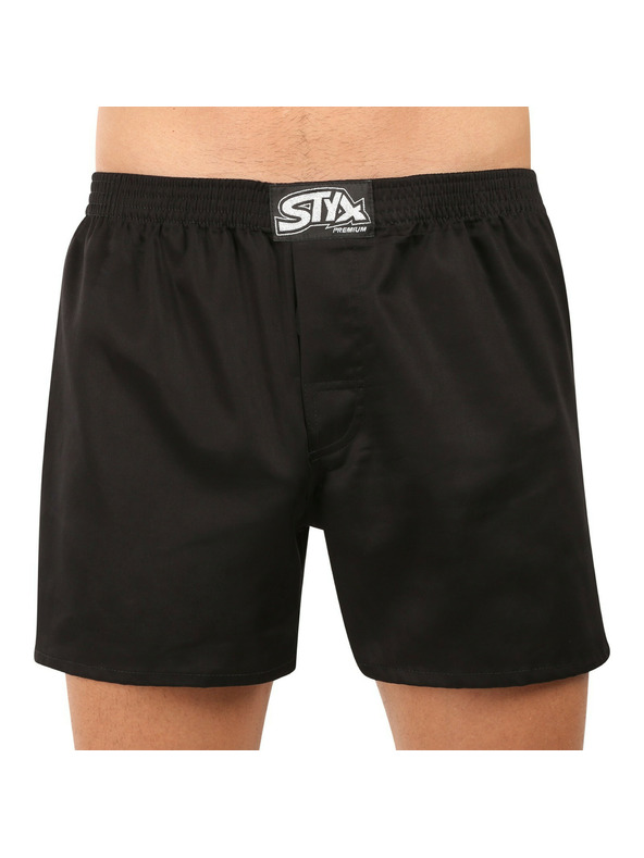 Styx Moške spodnje hlače Styx premium art klasični gumijasti pas črne