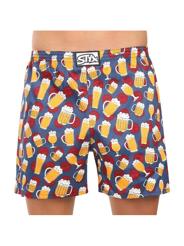 Styx Komplet treh - moške spalne hlače Styx večbarvne