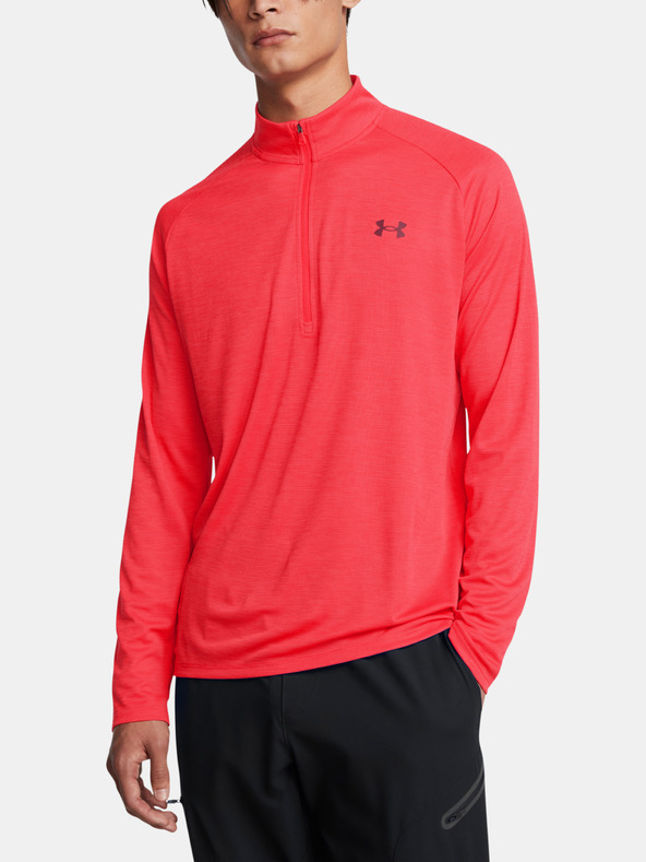 Under Armour Moška majica Under Armour UA Tech Textured 1/2 Zip-RED