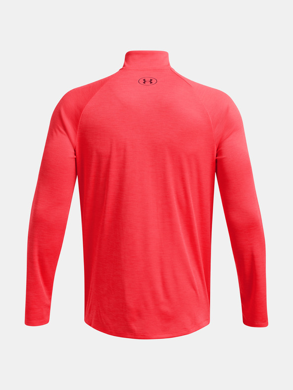 Under Armour Moška majica Under Armour UA Tech Textured 1/2 Zip-RED